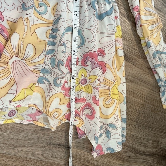 Maeve Anthropologie Tunic Blouse Women’s XS Water Colors Boho Colorful Hippie - Picture 8 of 10